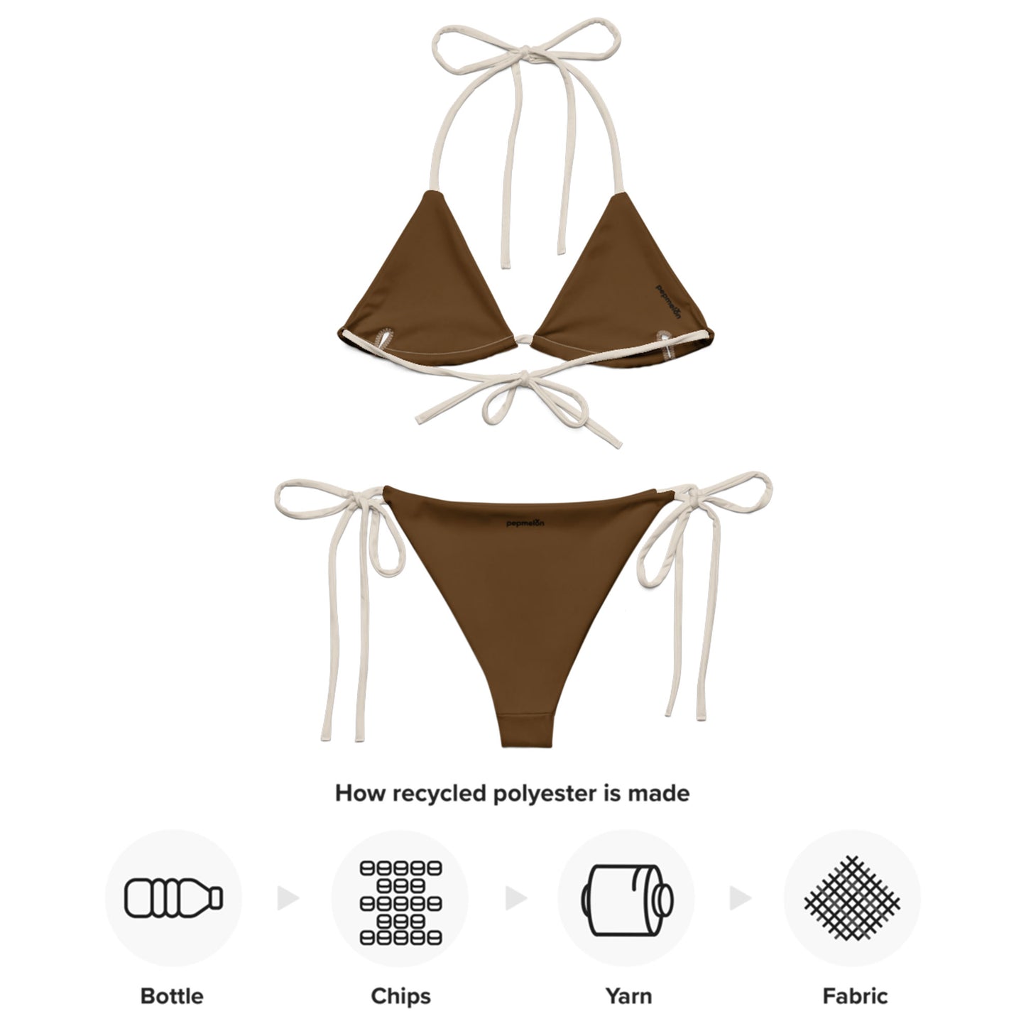 Bikini string recyclé beige albâtre