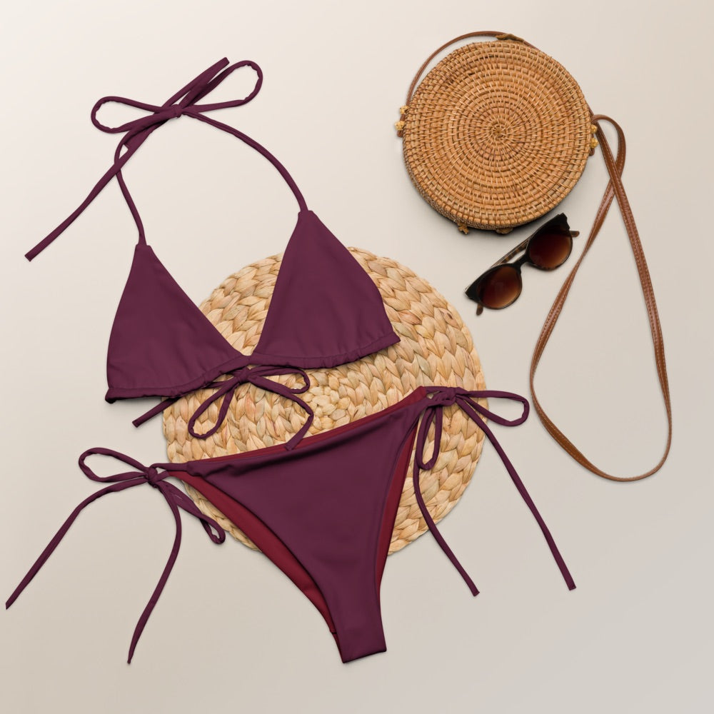 Maillot de bain triangle recyclé violet Dark Violet