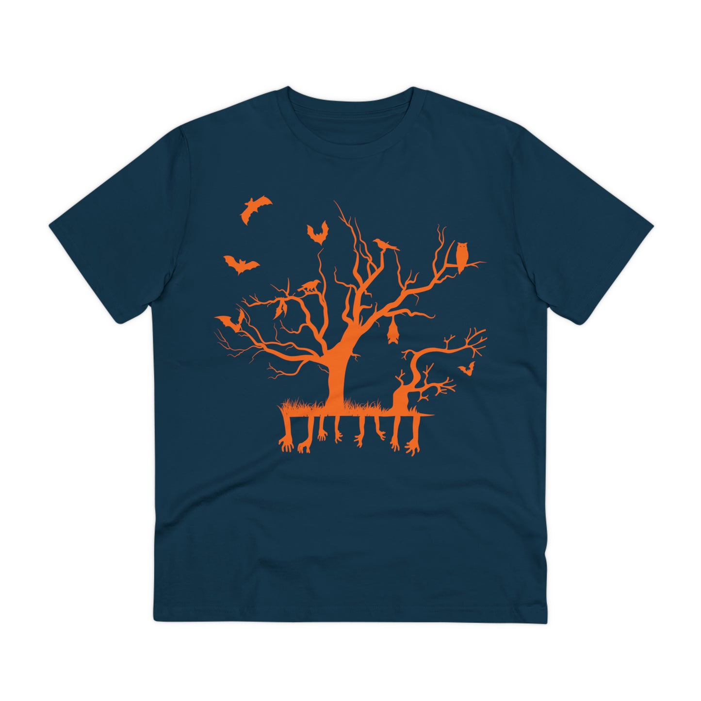 T-shirt Créateur Organique Orange Branche d'Halloween - Unisexe