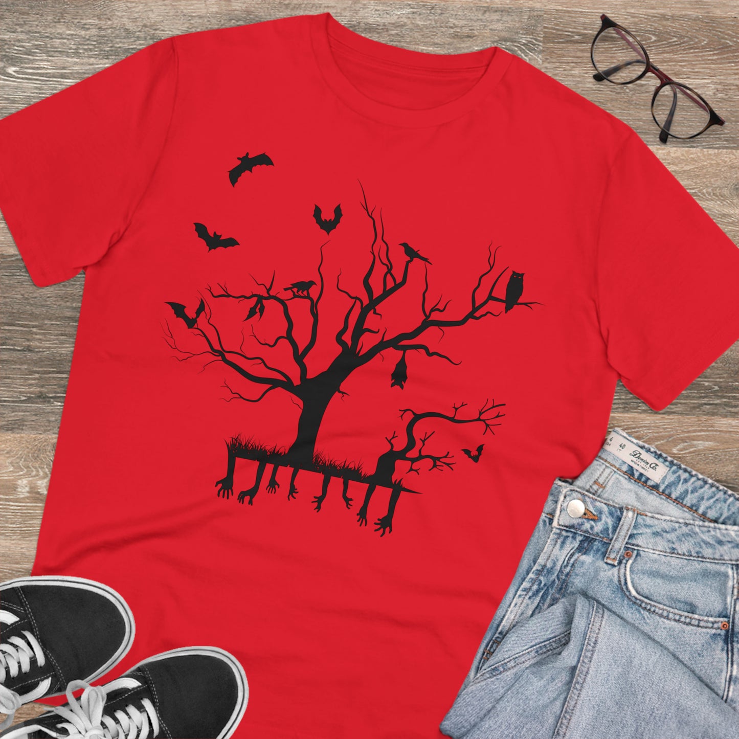 T-shirt Créateur Organique Branche d'Halloween - Unisexe