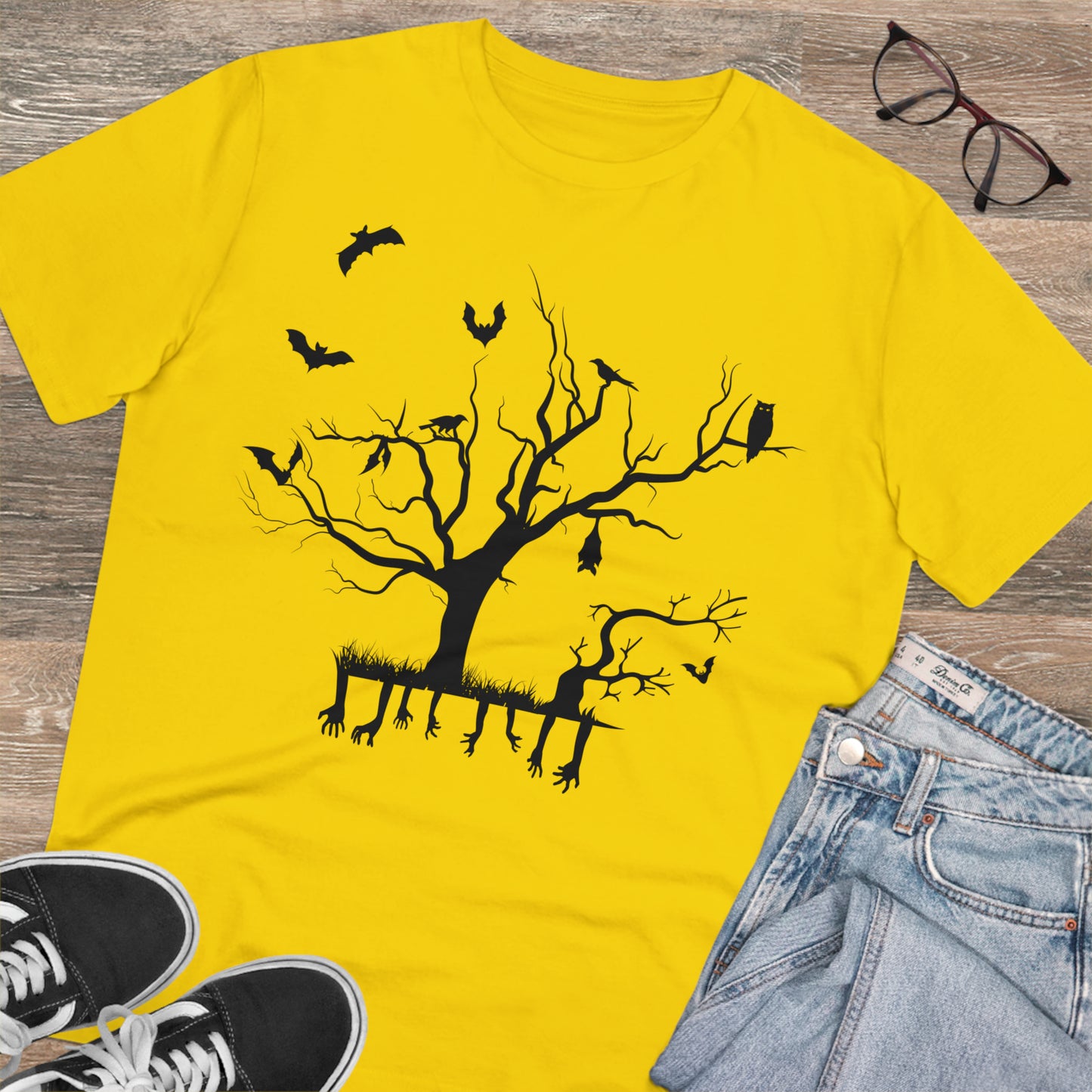 T-shirt Créateur Organique Branche d'Halloween - Unisexe