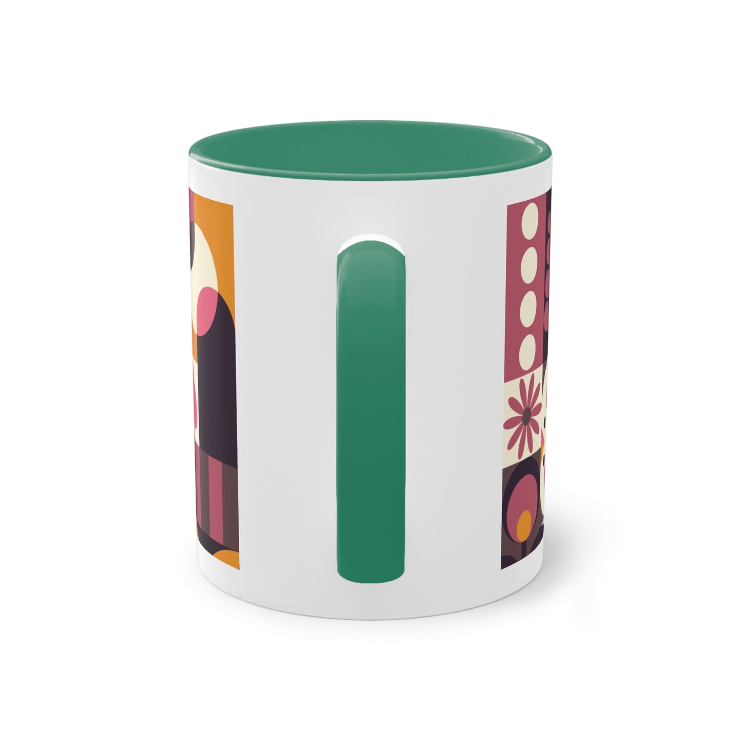 Tavasz Szerelem Bauhaus stílusú kéttónusú teás kávés bögre, 0,33 l, 11oz
