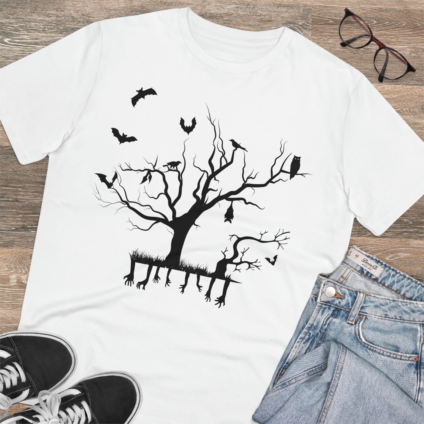 T-shirt Créateur Organique Branche d'Halloween - Unisexe