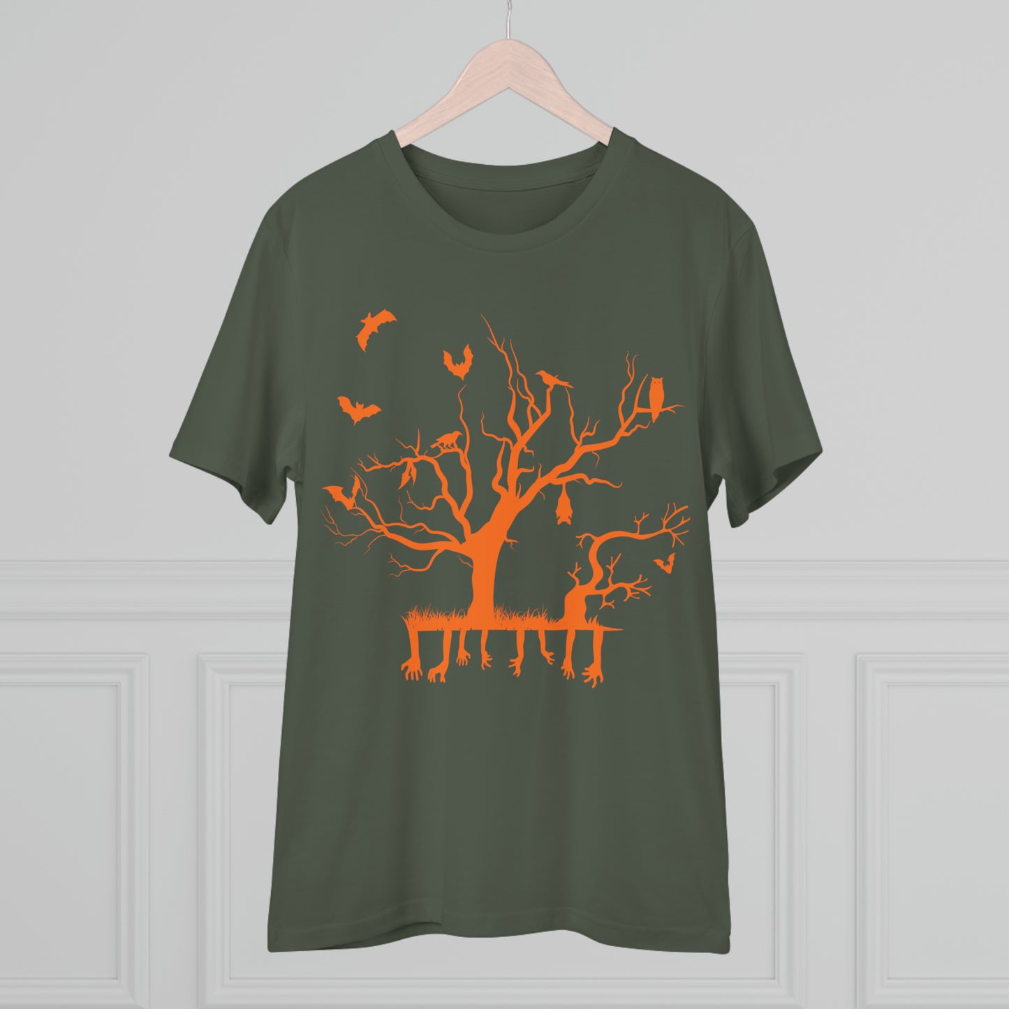 Halloween Branch Orange Organic Creator T-shirt - Unisex