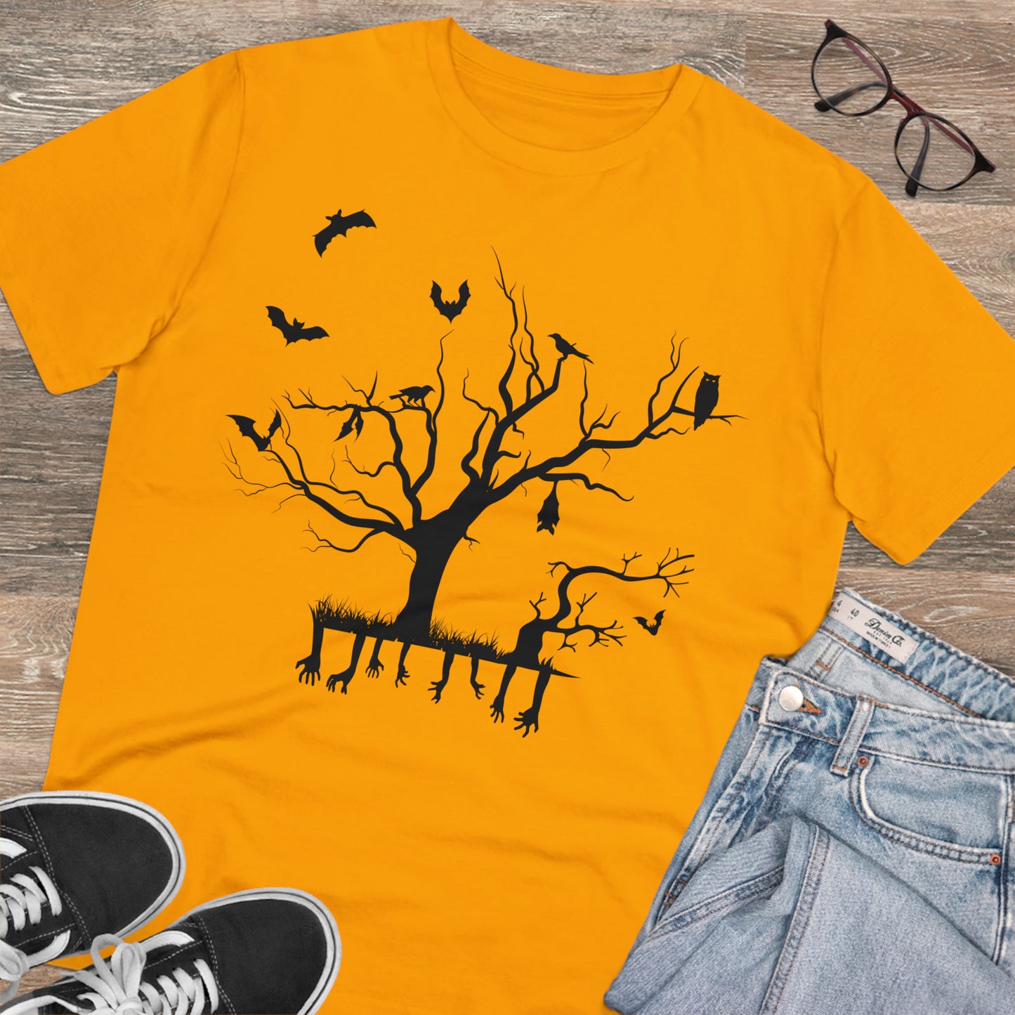 T-shirt Créateur Organique Branche d'Halloween - Unisexe