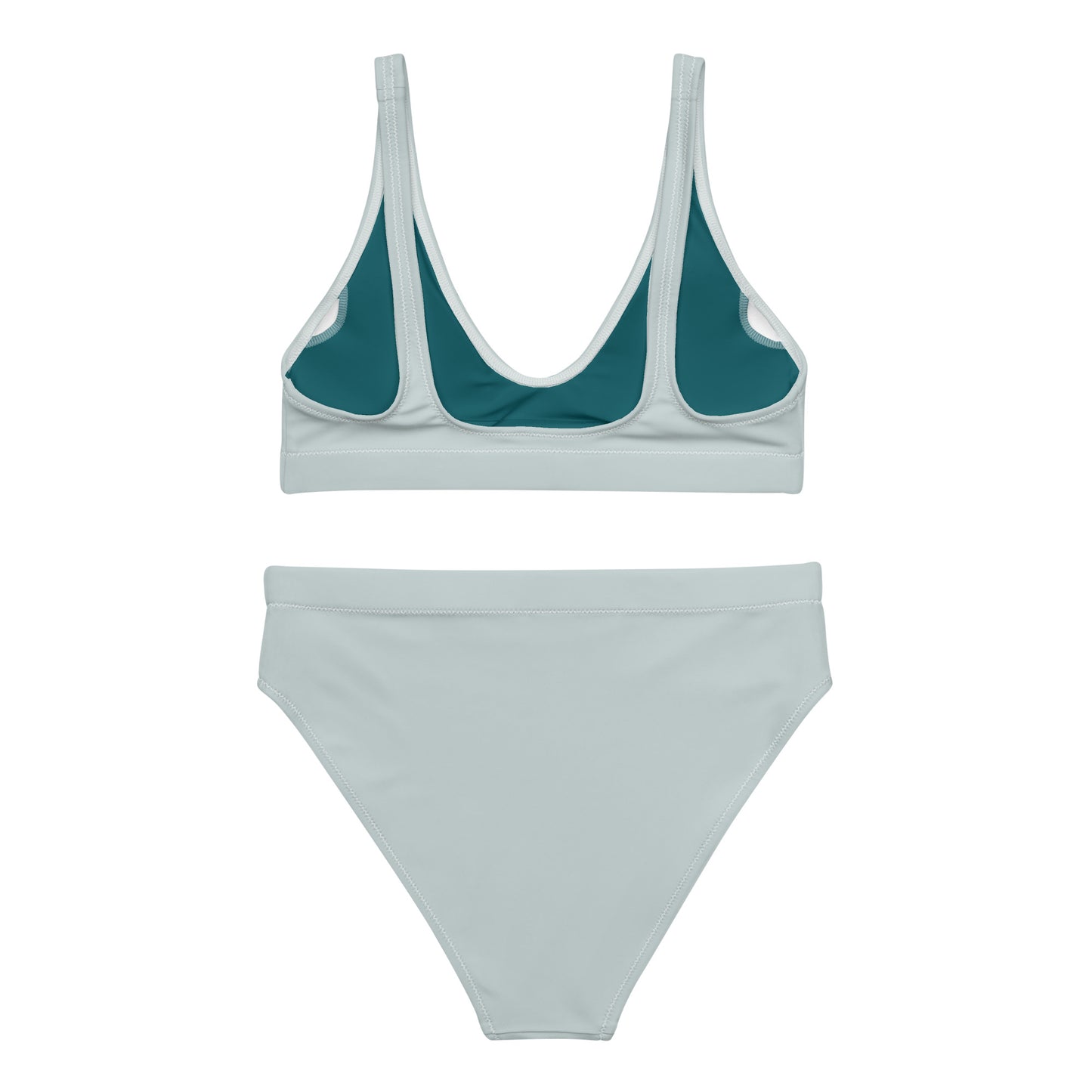 Light grey Recycled high-waisted bikini set