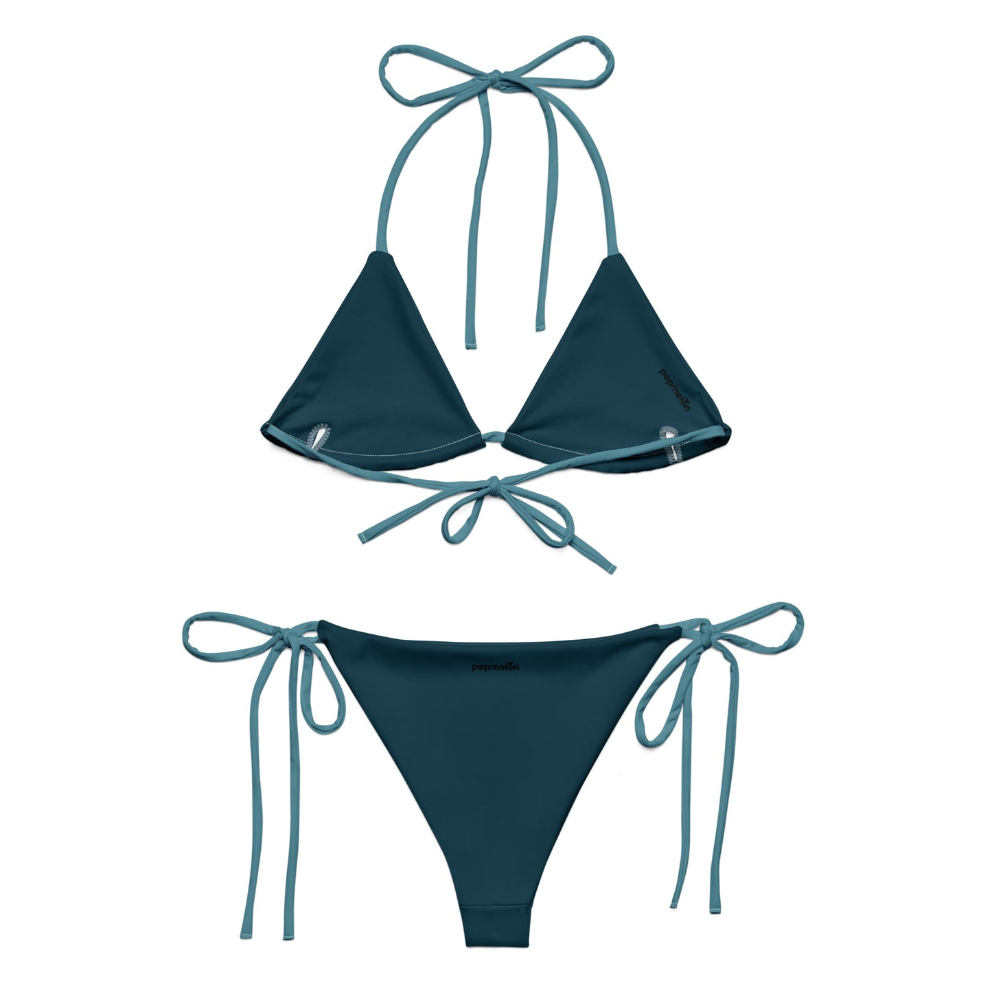 Blue munsel turquoise Recycled string bikini set