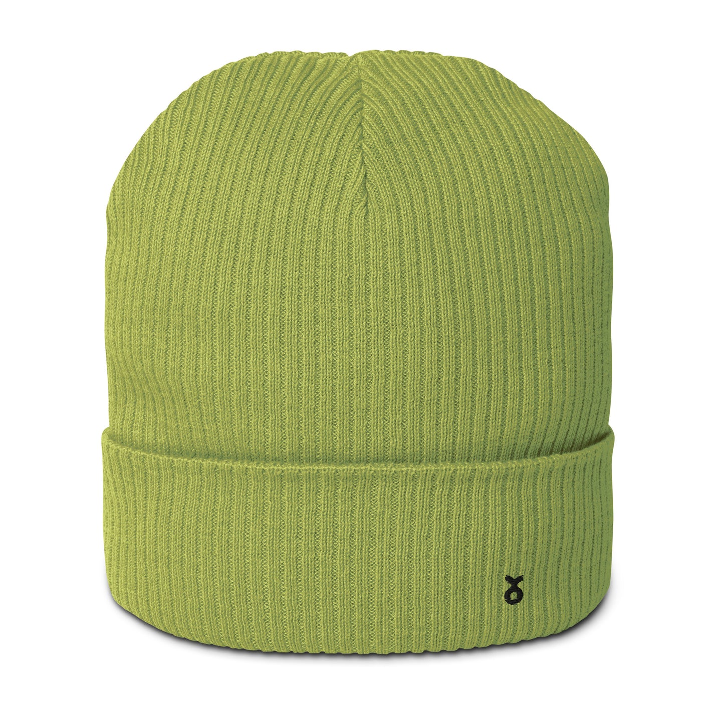 Gerippte Beanie aus Bio-Baumwolle Unisex - PepMelon Logo schwarz