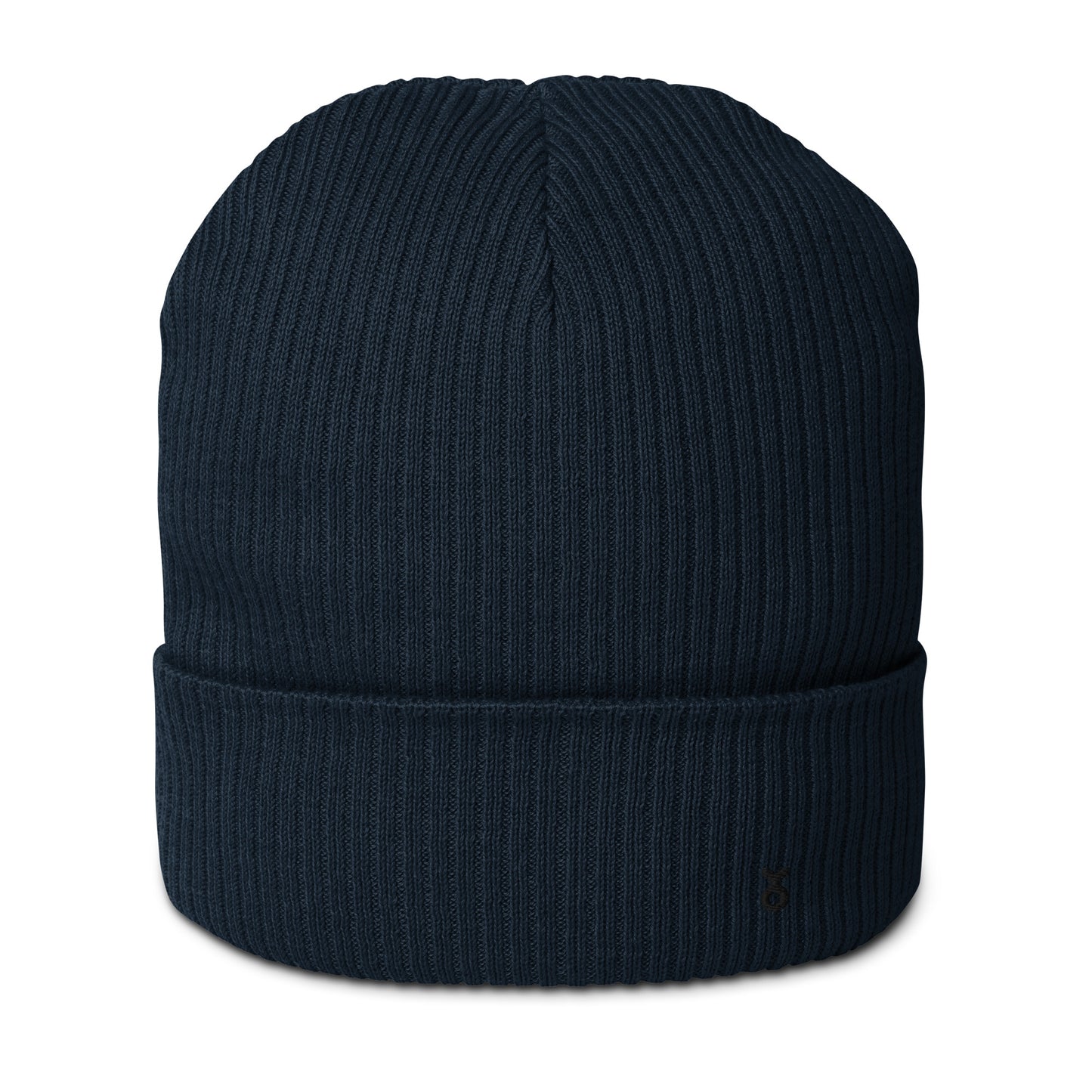 Gerippte Beanie aus Bio-Baumwolle Unisex - PepMelon Logo schwarz