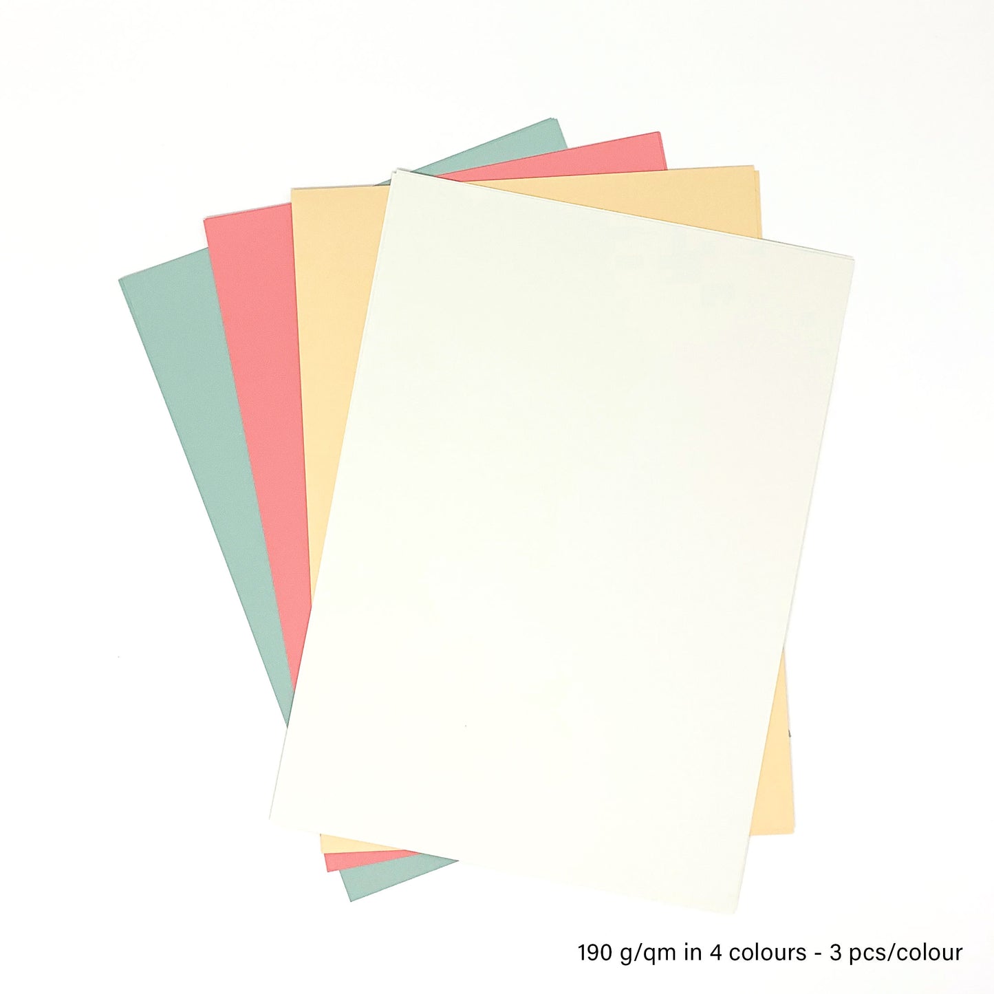 Papier craft de couleur - 100% recyclé, 4 épaisseurs, 136 pcs