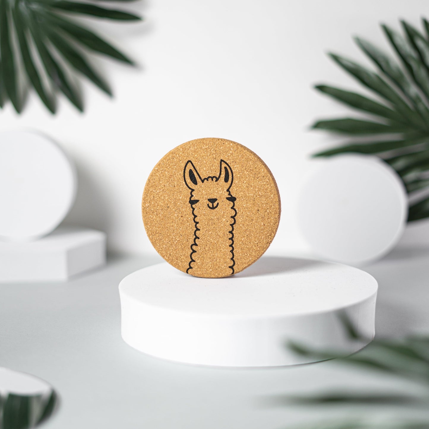 Cutes - Cork coasters, set of 6, cute animals - PepMelon