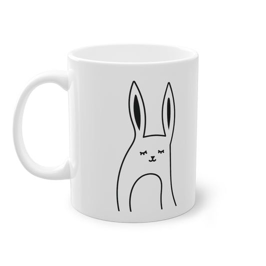 Tazza coniglio simpatica tazza coniglio, bianca, 325 ml / 11 oz Tazza da caffè, tazza da tè