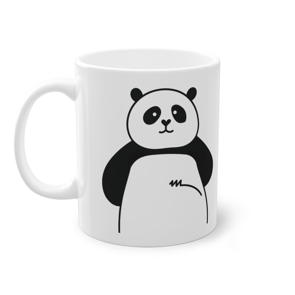 Söt Panda mugg rolig björnmugg, vit, 325 ml / 11 oz Kaffemugg, te-mugg för barn